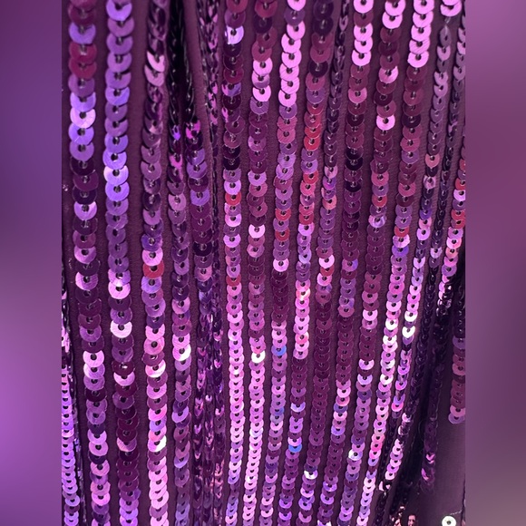 NWT Kate Spade Ombré Sequin Shift Mini Dress - Plum Tree - Size 10 - Picture 5 of 10